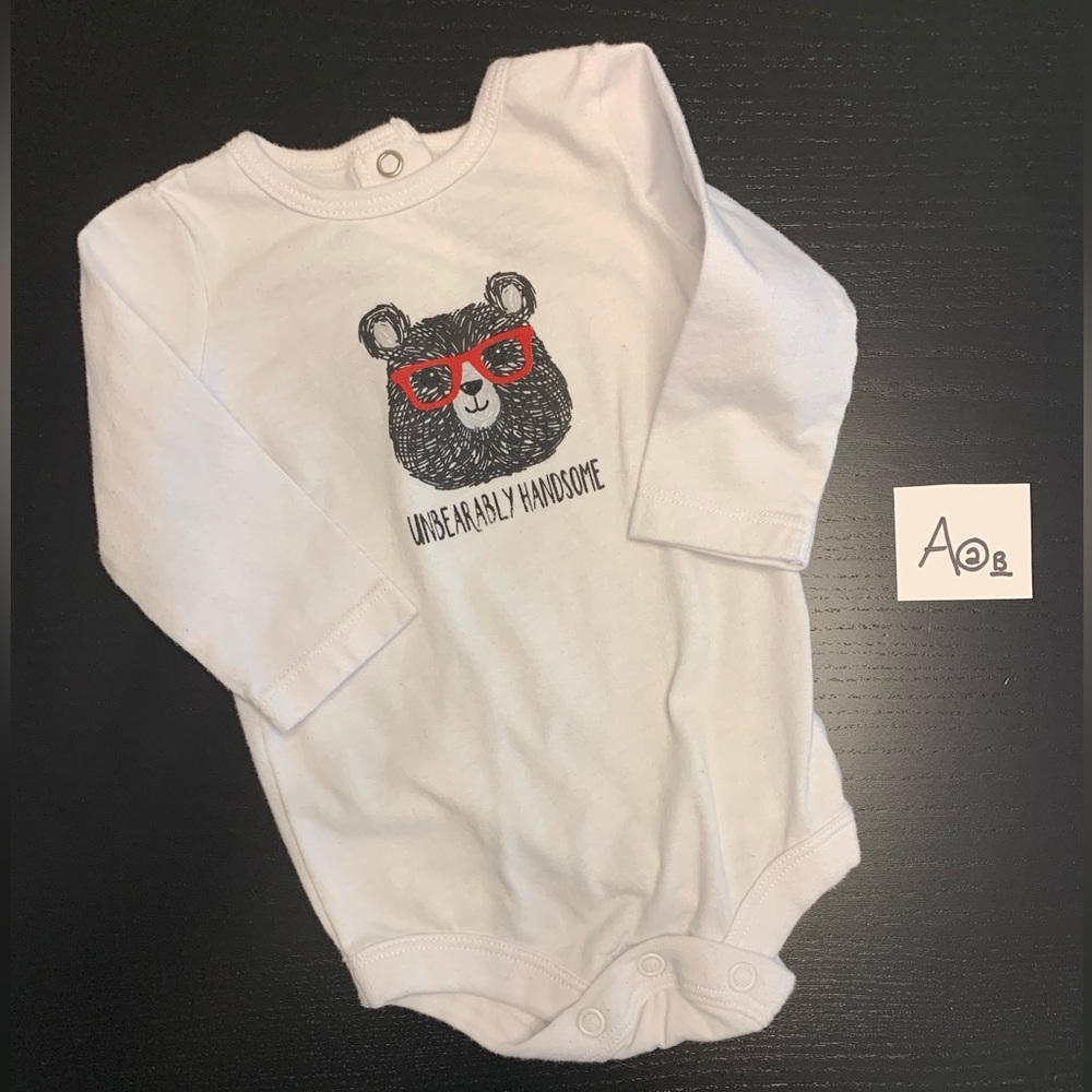 ⭐️4/$5.00⭐️ George 0-3m Unbearably Handsome Long Sleeve Onesie
